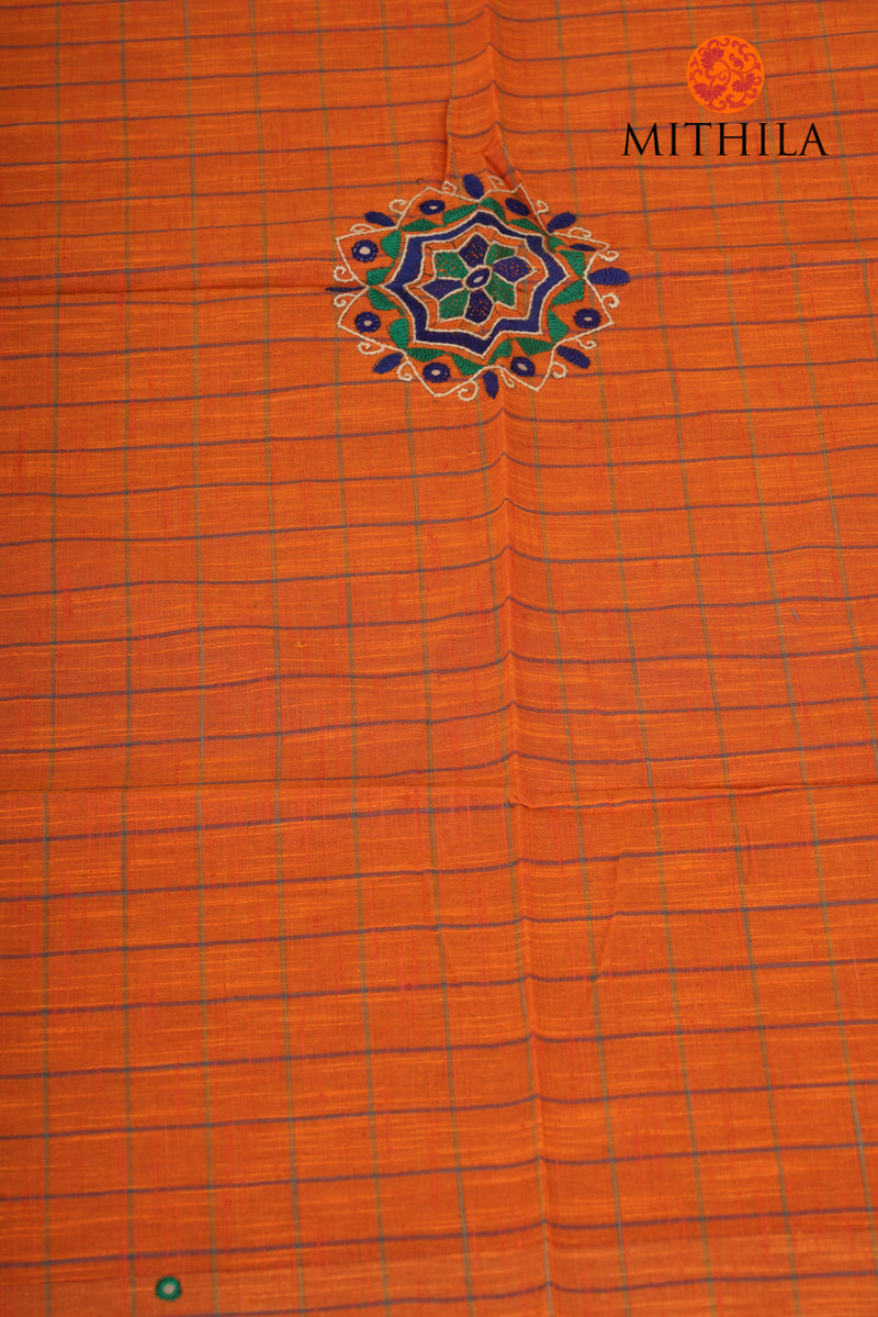 Andhra Cotton Blouse Pc With Hand Embroidery