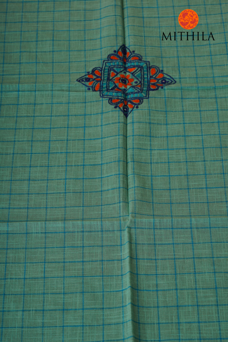 Andhra Cotton Blouse Pc With Hand Embroidery