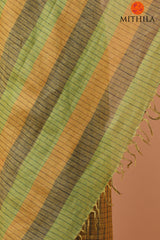 Classic Chequered Linen Saree