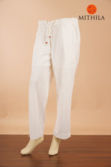 White Free Size Linen Trousers
