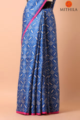 Patola Design Printed Tussar Silk Saree